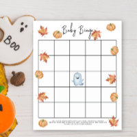Cute ghost - Baby shower bingo game