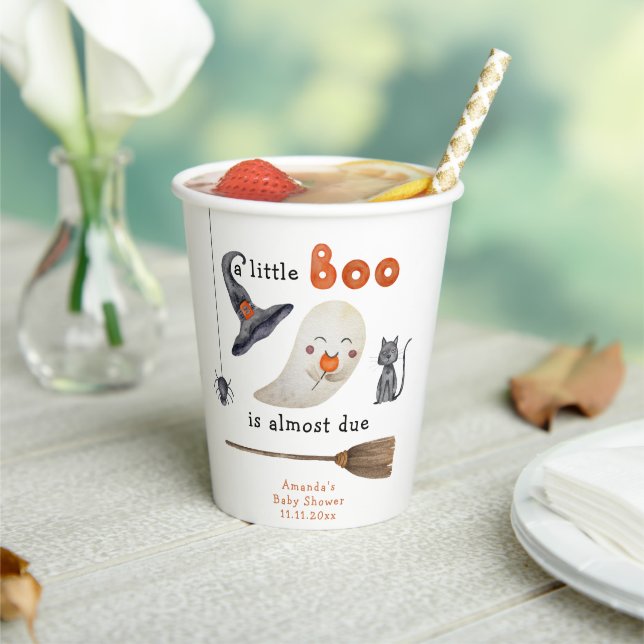 Cute ghost - baby shower paper cups (Insitu)