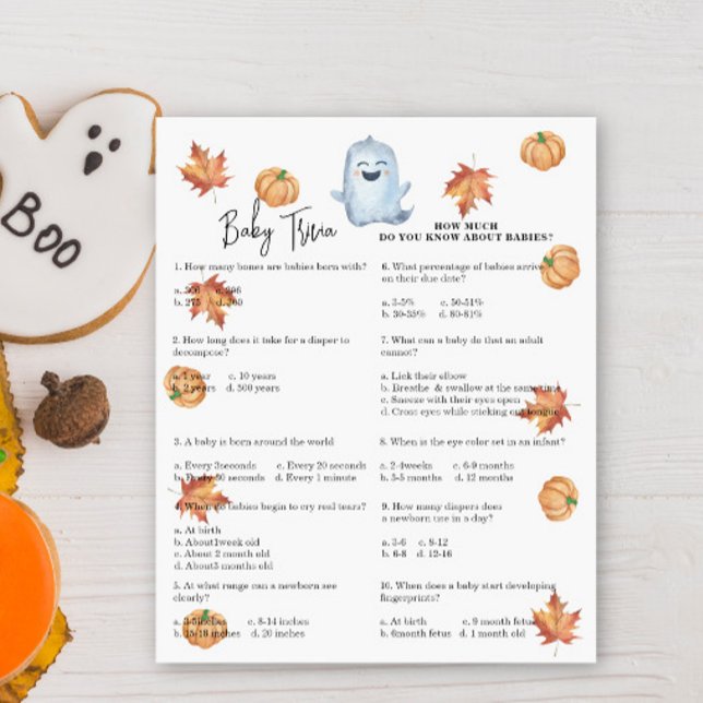 Cute ghost - Baby Trivia | Baby Shower Game (Creator Uploaded)