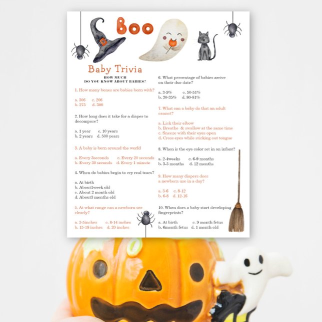 Cute ghost - Baby Trivia | Baby Shower Game (Creator Uploaded)