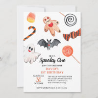 Cute Ghost Bat Sweets Halloween Spooky Birthday