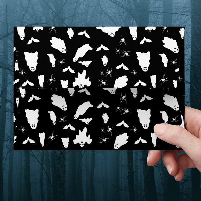 Cute Ghost, Bats & Spiders Halloween Pattern Envelope (Cute Ghost, Bats & Spiders Halloween Pattern Envelope)