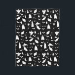 Cute Ghost, Bats & Spiders Halloween Pattern Fleece Blanket<br><div class="desc">A cute black and white ghost,  bats and spiders pattern. A perfect design for anyone who loves cute illustrations of ghosts,  bats,  spiders and Halloween themed art. An ideal ghost pattern design for Halloween parties,  October Birthday parties,  Halloween home décor and gifts.</div>
