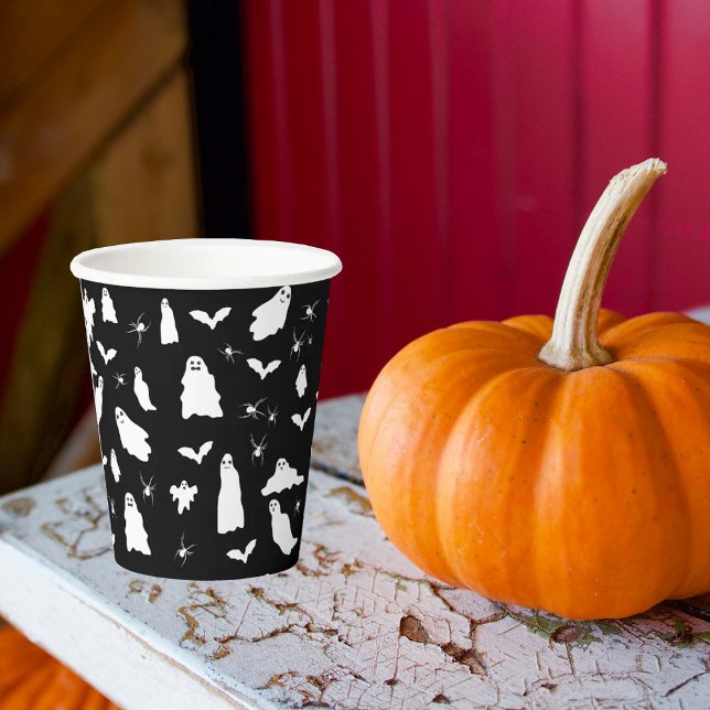 Cute Ghost, Bats & Spiders Halloween Pattern Paper Cups (Cute Ghost, Bats & Spiders Halloween Pattern Paper Cups)