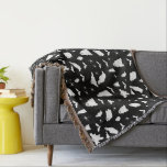 Cute Ghost, Bats & Spiders Halloween Pattern Throw Blanket<br><div class="desc">A cute black and white ghost,  bats and spiders pattern. A perfect design for anyone who loves cute illustrations of ghosts,  bats,  spiders and Halloween themed art. An ideal ghost pattern design for Halloween parties,  October Birthday parties,  Halloween home décor and gifts.</div>