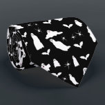 Cute Ghost, Bats & Spiders Halloween Pattern Tie<br><div class="desc">A cute black and white ghost,  bats and spiders pattern. A perfect design for anyone who loves cute illustrations of ghosts,  bats,  spiders and Halloween themed art. An ideal ghost pattern design for Halloween parties,  October Birthday parties,  Halloween home décor and gifts.</div>