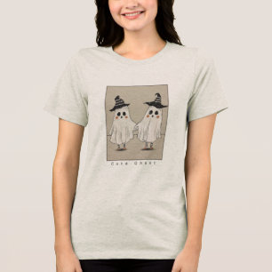 Cute Ghost Besties T-Shirt Halloween Couple Tee
