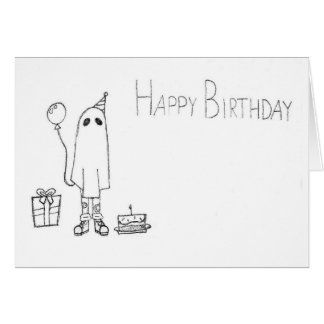 Cute Ghost Birthday Card