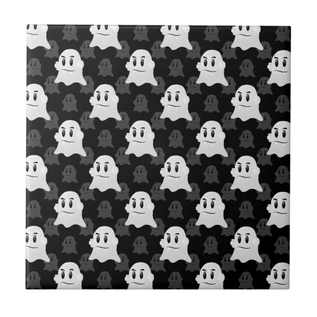 Cute Ghost Blob Design  Ceramic Tile (Front)