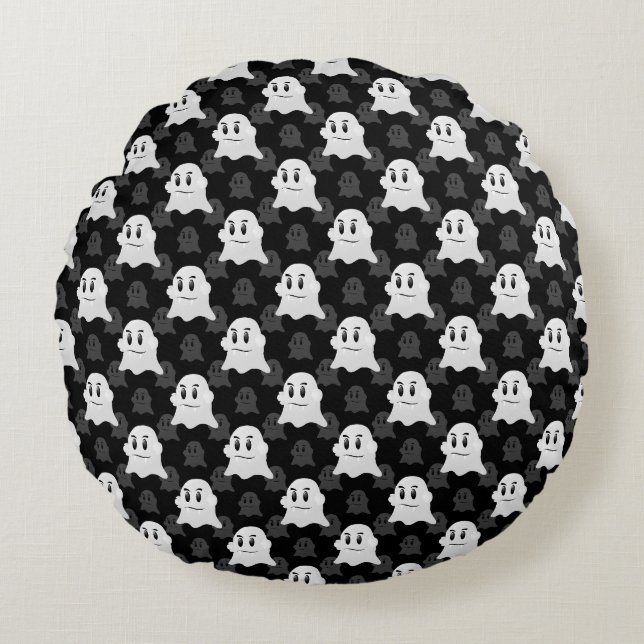 Cute Ghost Blob Design  Round Cushion (Front)