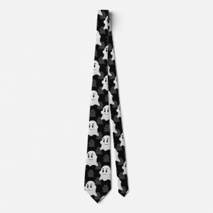 Cute Ghost Blob Design Tie
