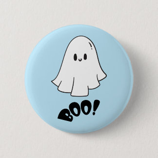 Cute Ghost Blue Halloween Spooky One  6 Cm Round Badge