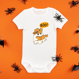Cute Ghost Bodysuit, Fall Outfit, First Halloween Baby Bodysuit