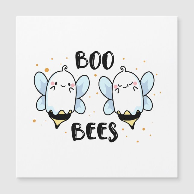 Cute Ghost Boo Bees - Funny Halloween on white  (Front)