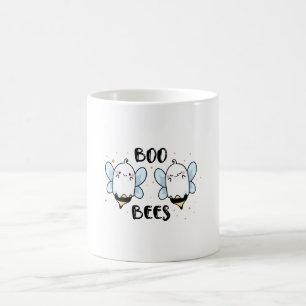 Cute Ghost Boo Bees - Funny Halloween on white Coffee Mug