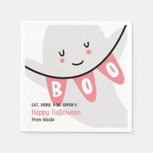 CUTE GHOST BOO HALLOWEEN KIDS TREAT NAPKIN