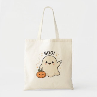 Cute Ghost BOO! Halloween Tote Bag