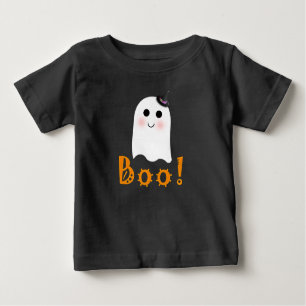 Cute Ghost Boo Happy Halloween Baby Shirt