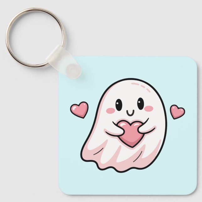 Cute ghost boo key ring (Front)