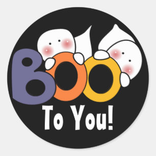 Cute Ghost Boo To You! Classic Round Sticker