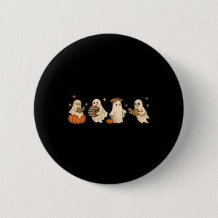 Cute Ghost Book Club Reading Halloween Spooky 6 Cm Round Badge