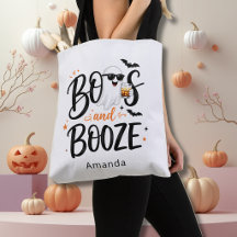 Cute Ghost Boos and Booze Halloween