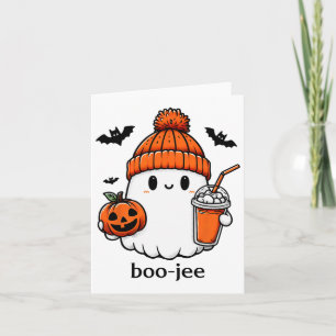 Cute Ghost Bougie Ghost Boo-jee Halloween  Card