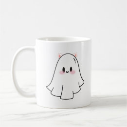 Cute Ghost Cat Coffee Mug
