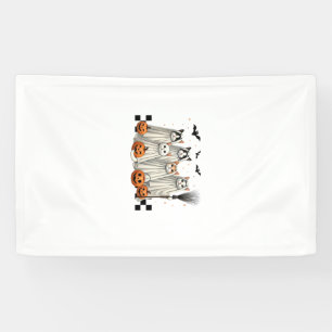 Cute Ghost Cat Funny Halloween Outfit Costumes Bla Banner