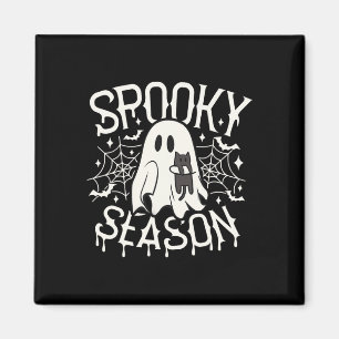 Cute Ghost Cat Spooky Season Halloween Costume Boy Magnet