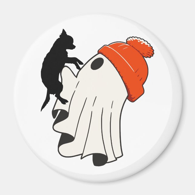 Cute Ghost Chihuahua Lover  Magnet (Front)