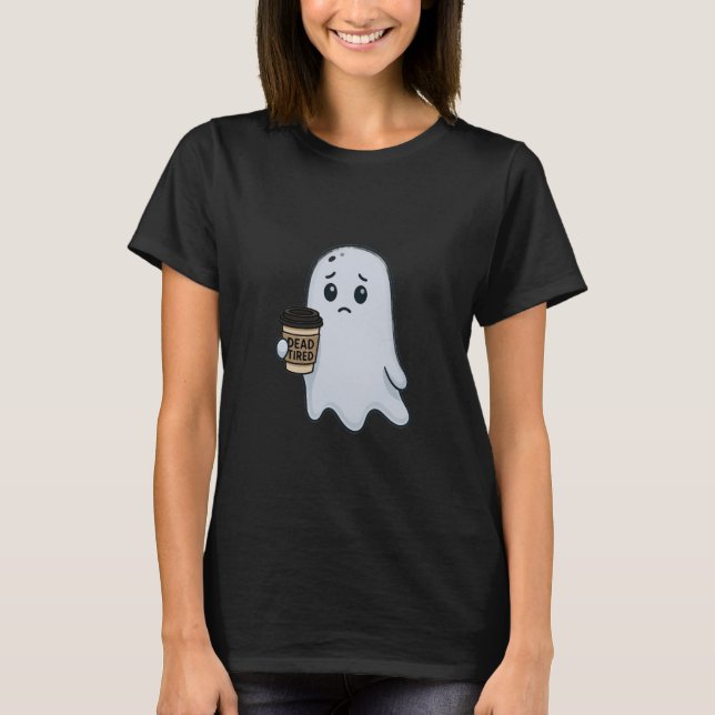 Cute Ghost Coffee T-Shirt (Front)