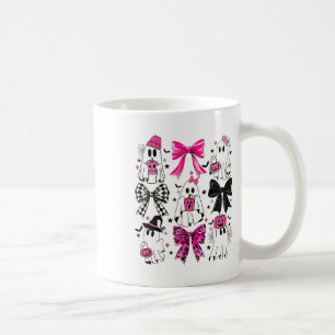 Cute Ghost Coquette Aesthetic Pink Bows Spooky Sea Coffee Mug