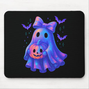 Cute Ghost Coquette Bow Halloween Spooky Season Gi Mouse Pad