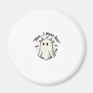 Cute Ghost Cow Halloween Moo I Mean Boo Shirt Desi Magnet