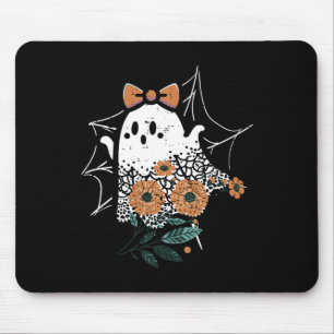 Cute Ghost Dancing Retro Halloween Women Girls Kid Mouse Pad