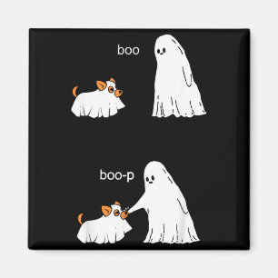 Cute Ghost Dog Corgi Halloween Boo Boop Funny Magnet