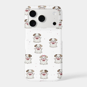 Cute Ghost Dog Halloween Bandanna Pink Bow Spooky