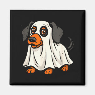 Cute ghost dog halloween dachshund magnet