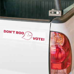 Cute Ghost Don't Boo, Vote! Bumper Sticker