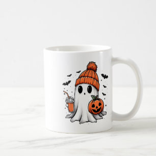 Cute Ghost Drinking Coffee Halloween Ghost Coffee Mug
