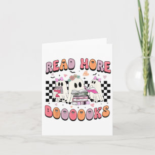 Cute Ghost Drinking Coffee Halloween Ghost Ice Cof Card