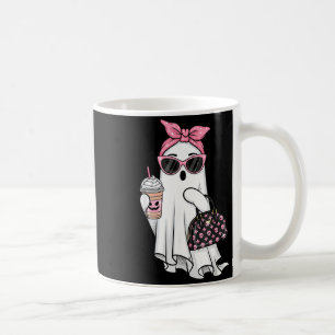 Cute Ghost Drinking Coffee Halloween Ghost Ice Mug