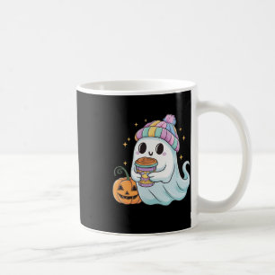 Cute Ghost Drinking Coffee Halloween Ice Coffee Wo Mug