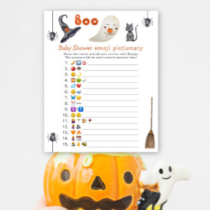 Cute ghost - Emoji picture game baby shower