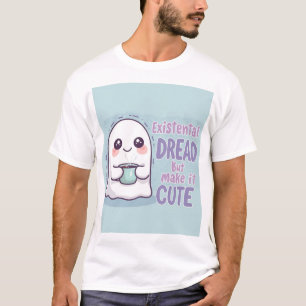 Cute Ghost "Existential Dread But Make It Cute" T-Shirt