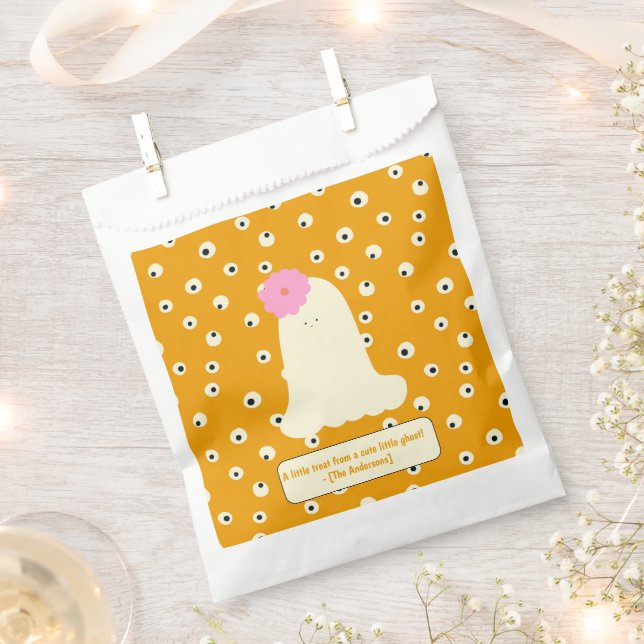 Cute Ghost Eyeball Pattern Halloween Party Favour Bag (Clipped)