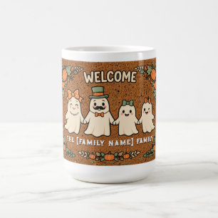 Cute Ghost Family Halloween Doormat Pumpkin Coffee Mug