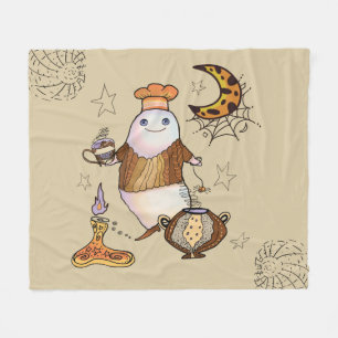 cute ghost  fleece blanket