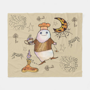 cute ghost  fleece blanket